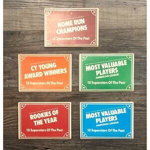 1985 TCMA Homerun Champs Cy Young ROY MVPS Set of 5 - 50 Total Cards Attached
